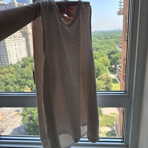 Cream heather tank top